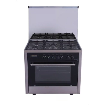 Fresh Professional Gas Cooker 5 Burners 90x60 cm - Silver 12294 