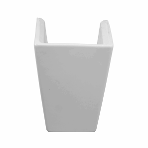 Sarreguemines white Orly hanging basin pedestal