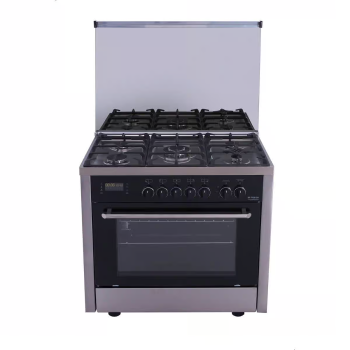 Fresh Professional Gas Cooker 5 Burners 90x60 cm - Silver 12294