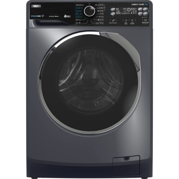 Zanussi Washing Machine Automatic Digital Motor Inverter Black Door With Lens With Dark Gray Chrome Frame ZWF7221DL7