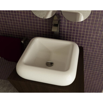 Sarreguemines basin above the horizontal surface Cookie 45 cm white matte